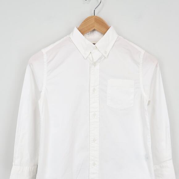 J.Crew Crewcuts Kid's Long Sleeve Flex Washed White Shirt Size 8 NWT - Picture 2 of 9